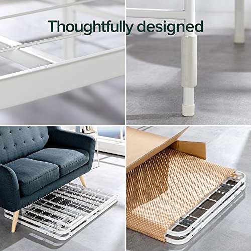 Image of Zinus SmartBase Tool-Free Assembly Mattress Foundation, 14 Inch Metal Platform Bed Frame, No Box Spring Needed, Sturdy Steel Frame, Underbed Storage, White, Twin XL