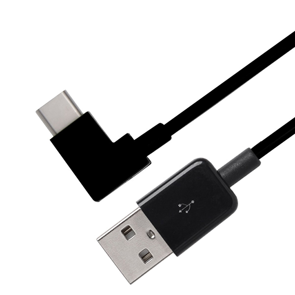 Xiwai Cavo USB-C A USB 2.0 Con Connettore Angolo Retto 90° - 1 Metro, Per Tablet, Cellulari, Hard Disk, Ricarica E Dati