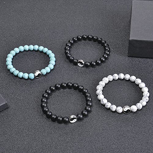 Bracelet extensible en pierre 8 mm confortable pour poignet fort
