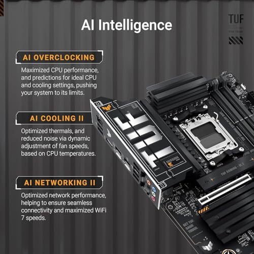 Image of ASUS TUF Gaming X870-PLUS WiFi Motherboard, AMD Socket AM5 for AMD Ryzen 9000 & 8000 & 7000 Series Desktop Processors