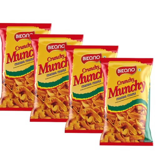 Bikano Crunchy Munchy (Pack Of 4) – Spicy Namkeen Snack Mix | 100% Vegetarian | Tea-Time Snack | 90g