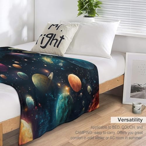 Couverture Luxe Motif Univers 3D : Plaid Flannel Doux 150x200cm - 7