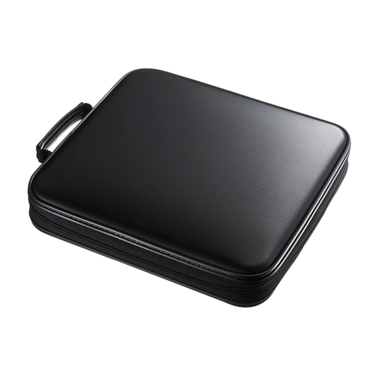 Porta CD in Plastica Cerniera Custodia Portatile per Dischi Contenitore per Dvd Maniglia per Trasporto Facile e Protezione da Graffi