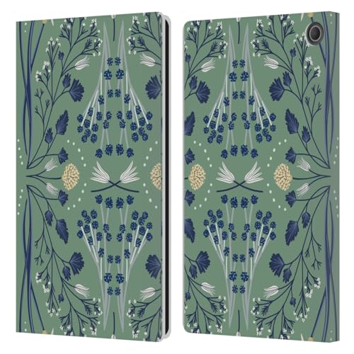 Housse portefeuille cuir Amazon Fire Max 11 finition Anis Illustration premium