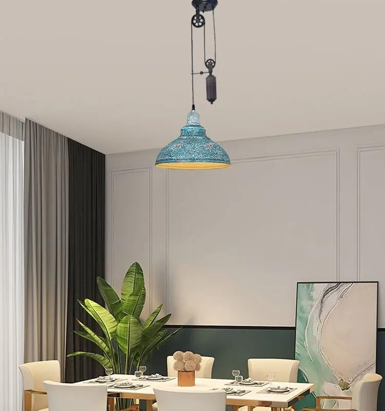 Lustre suspension loft industriel réglable pour cuisine et restaurant rétro