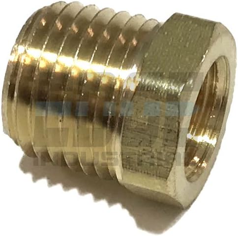 Miniatura 2 de Buje hexagonal reductor de latón macho NPT de 14 pulgadas x 18 pulgadas hembra NPT CombustibleAireAguaAceiteGas WOG