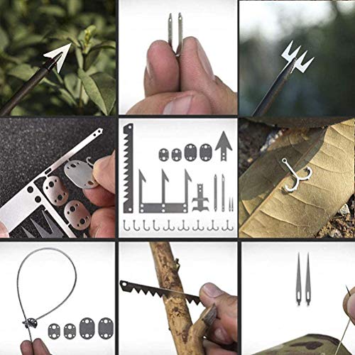 Wilderness Survival Card, 4 Stks Vissen Gear Haak Kaart Outdoor EDC Gereedschap Camping Supplies Survival Tools… - Image 5