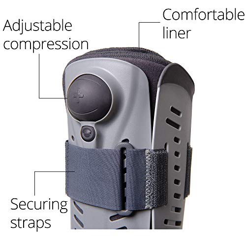 Ossur Rebound Air Walker Boot Low Top (Large) With Compression Adjustable Comfortable Straps And Air Pump Rocker Bottom Ventilated Panels For Ankle Sprains Fractures Tendon Ligament Post-Op Rehab #TOP2