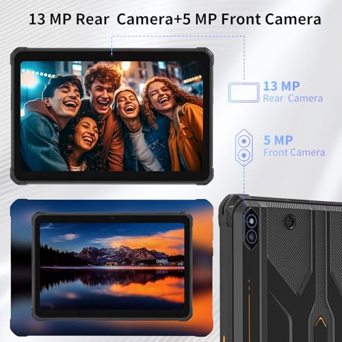 Image of HOTWAV R10 Pro Rugged Tablet 10.1 inch 12000mAh Android 14，6GB+128GB /2TB Expandable，Octa-Core 2.4GHz，16MP+8MP Dual Cam | 700 Nits Sunlight Display，IP68&IP69K Waterproof，Certified for Outdoor