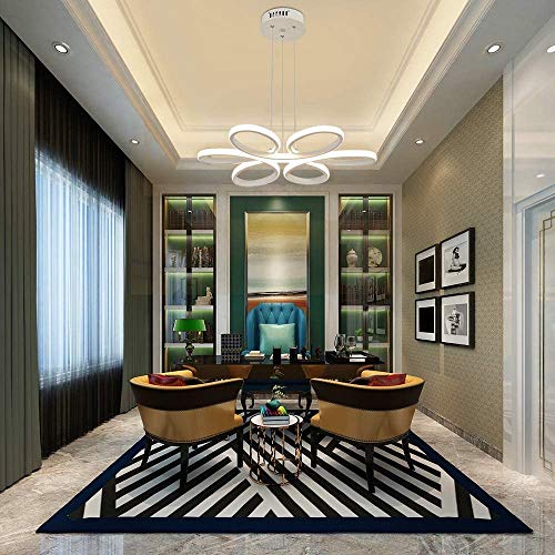 Lustre à intensité variable avec télécommande luminaire suspendu LED 72W salon