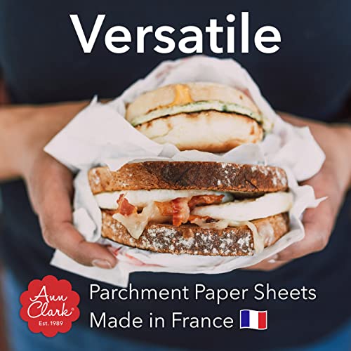 Ann Clark Cookie Cutters Parchment Paper Sheets for Baking, Made in France, Natural Nonstick 16" x 12" Precut 100 Sheets