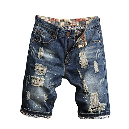 Short en jean déchiré confortable pour éviter la chaleur