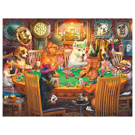 Buffalo Games - Poker Pups - 750 Piece Jigsaw Puzzle