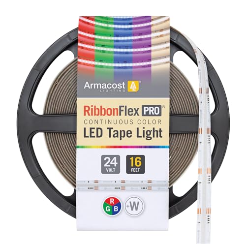 Image of Armacost Lighting RibbonFlex Pro 24V COB LED Strip Light Tape RGB+W, 300 Lumens /Ft, 5M 177720