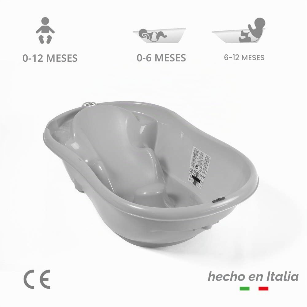 OKBABY Onda - Bañera con diseño ergonómico - para bebés de 0 a 12 meses - Blanco
