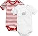 Schnizler kurzarm, 2er Pack, Wal, Oeko-Tex Standard 100, Body Bebé niños, Rojo (Rot/weiß), 86 (Talla del fabricante: 86/92)