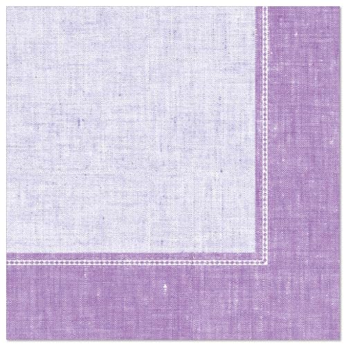 PAPSTAR 50 Servietten ROYAL Collection 1/4-Falz 40 cm x 40 cm Flieder Linum