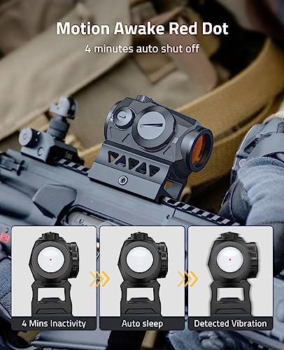 image for CVLIFE JackalHowl Red Dot Sight,1x20mm 2MOA Red dot Motion Awake Red D