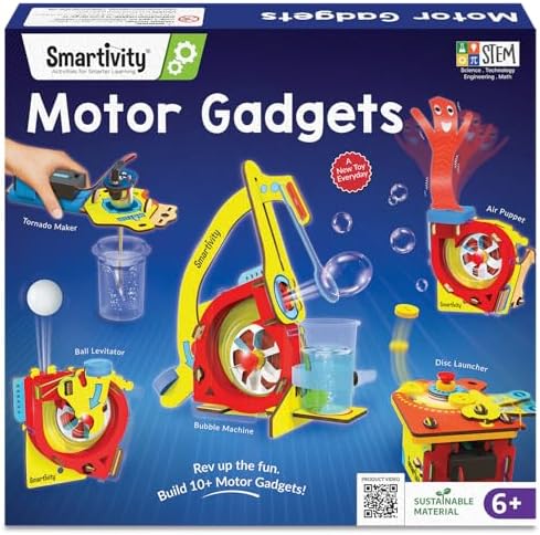 Smartivity 10-in-1 Motor Powered Gadgets Kit for Kids 6-12