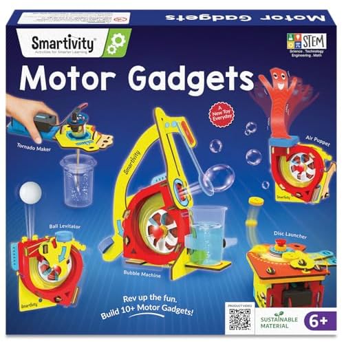 Smartivity 10-in-1 Motor Powered Gadgets Kit for Kids 6-12