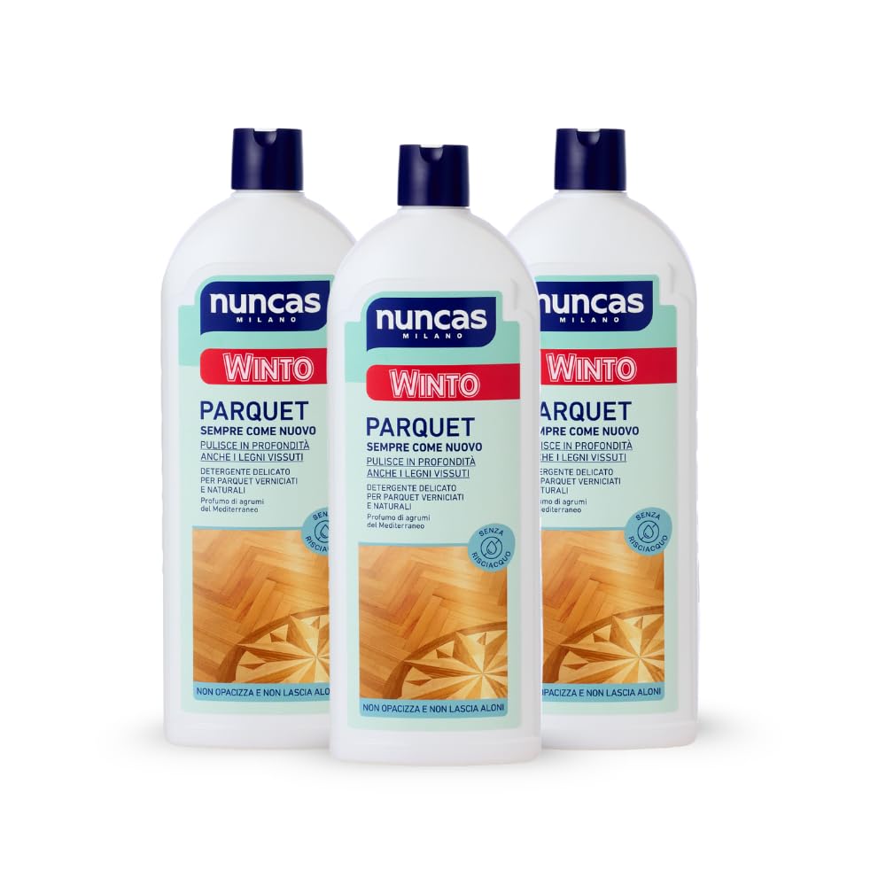 Nuncas - Winto Parquet - Detergente per Pavimenti in Parquet - Multipack - Confezione da 3 x 1000 ml