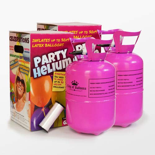 Disfruta al máximo de los cumpleaños y los globos con esta bombona de helio 13 We Are Party Pack Mini Duo. 2 bombonas de Helio de 0.25m3 para 60 Globos