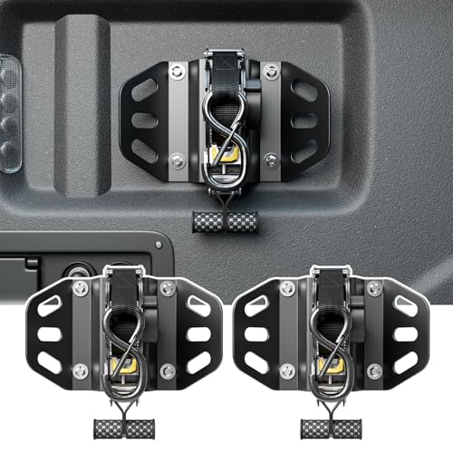 Image of SZYANG 2PCS Retractable Ratchet Straps Compatible with 2015-2026 Ford F150 Retractable Tie Down Straps Replacement for 2015-2026 Ford F-150 Accessories