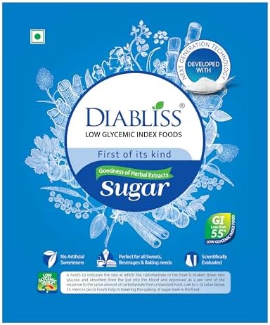 Diabliss Low GI Herbal Sugar โ Trusted Worldwide | 17-Herb Fortified for a Naturally Sweet Taste | No Artificial Sweeteners | Healthy Choice for Everyone in the Family | No Aftertaste | 500g Pouch