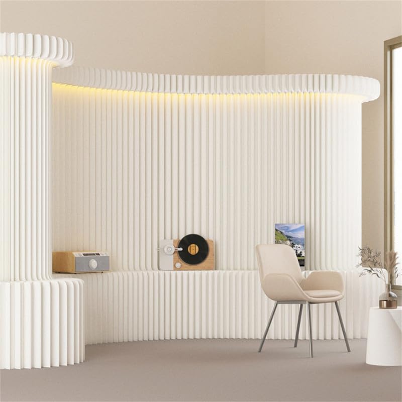 Folding Room Divider Privacy Screen with Display Shelves, Portable Temporary Partition Wall Divider for Room Separation, No Assembly Required, Just