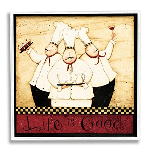 'Life Is Good Vintage Chefs'| Framed Giclee Art by Stupell Industries - Used condition - US$15.85