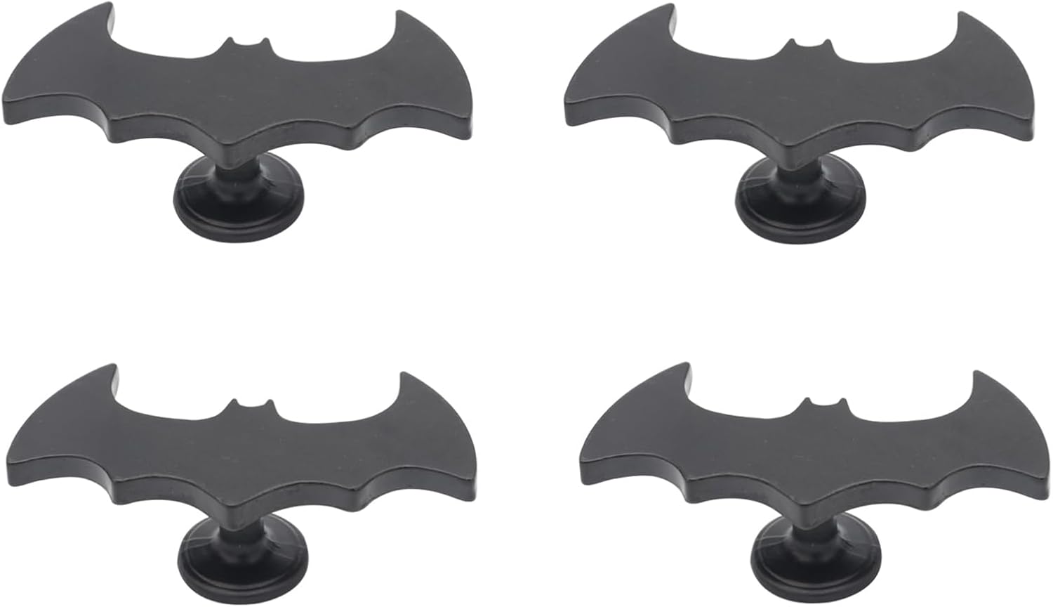 4 Pcs Bat Cabinet Knobs, Gothic Decor Knobs for Kitchen Drawer Wardrobes Bookcases Dresser Closets Handle Hardware