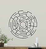 Labyrinth Wall Decal Sticker Maze Vinyl Sticker Wall Art Design Conundrum Decor Housewares Bedroom Decor Removable Wall Mural 142xxx