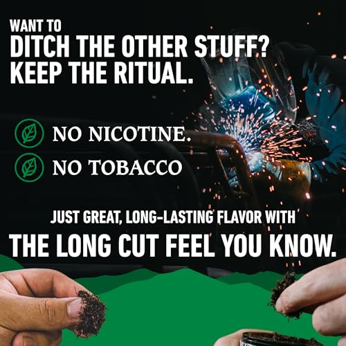 Image of Smokey Mountain Herbal Long Cut - Wintergreen - 10 Can Box - Tobacco Free and Nicotine Free Snuff