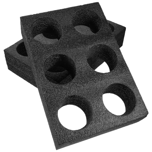 Toyvian Portavasos para Llevar de Algodón Perlado 6 Orificios, Bandeja Portabebidas para Café y Té, Paquete de 2 Unidades, Adecuado para Restaurantes y Cafeterías, Soporte Reutilizable