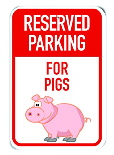 Panneau parking réservé pour cochons en aluminium durable anti-UV