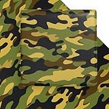 WRAPAHOLIC Camo Wrapping Paper Sheet - 6 Sheets Camouflage Army Wrapping Paper for Men, Birthday, Christmas, Baby Showers - 19.7 Inch X 27.5 Inch Per Sheet