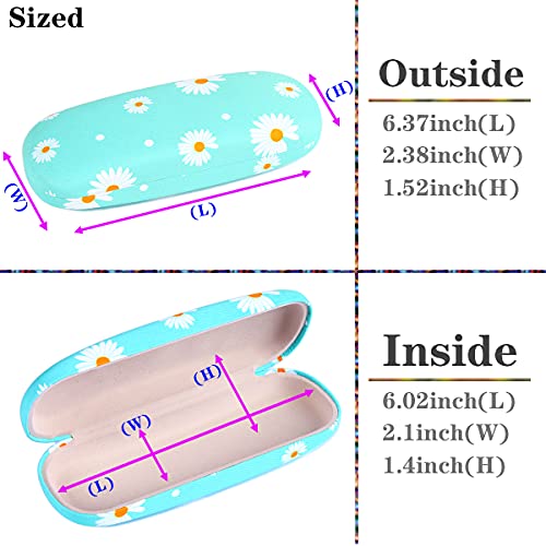 Image of ADBGV 3Pcs Unisex Hard Shell Eyeglasses Cases, Protective Case For Glasses,Sunglasses Case with Cleaning Cloth