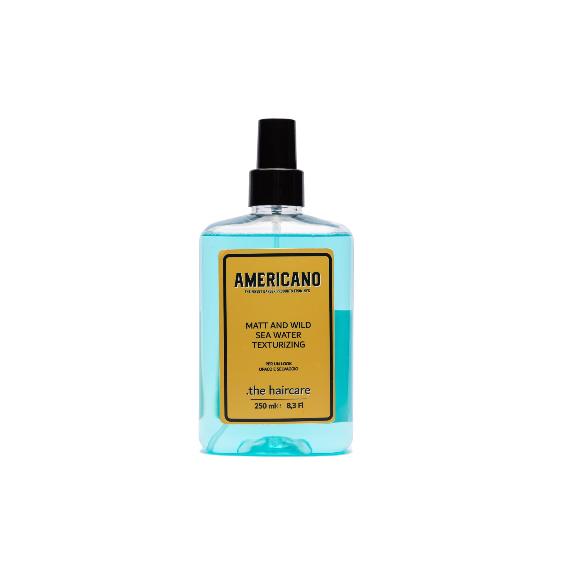 Americano Sea Water - Sea Salt Spray 250 ml, Acqua di Mare per Capelli, Made in Italy, Senza Alcool, Spray Texturizzante per Capelli, Ideale per Uomo e Donna, Spray al Sale Marino Professionale