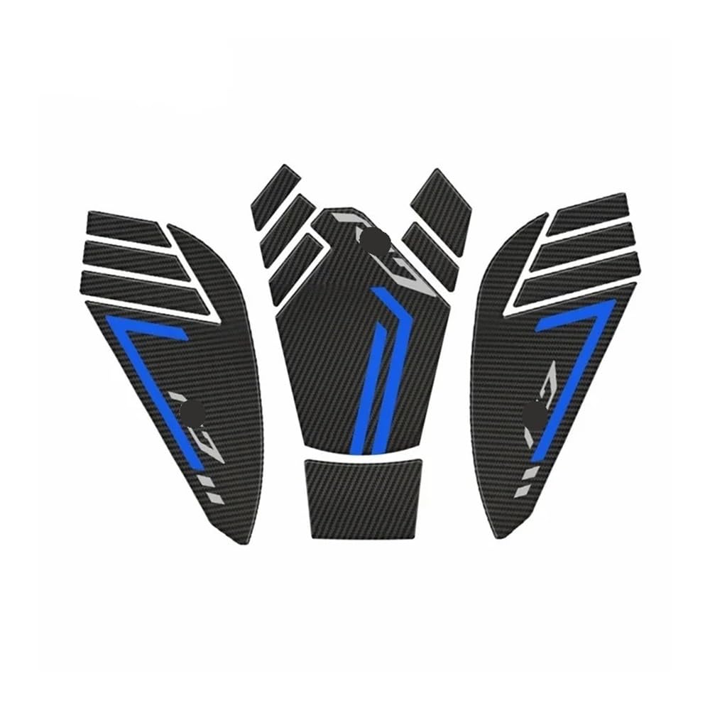 Autocollant réservoir moto R7 protections antidérapantes latérales genoux