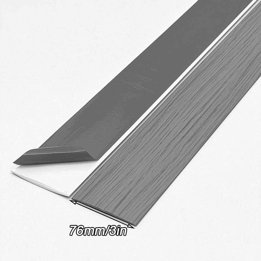 Tiras De Transición para Pisos De Vinilo con Veta De Mármol, Tiras De Reparación De Umbrales, Tiras Divisorias Planas para Laminado 76mm De Ancho(White,5m-197in)