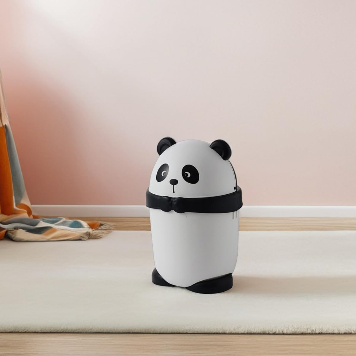 Homoyoyo Bidone della Spazzatura Piccolo con Coperchio a Tema Panda Cestino per Soggiorno e Cucina Plastica Sigillata Profumata per Camere da e Uso Multiuso