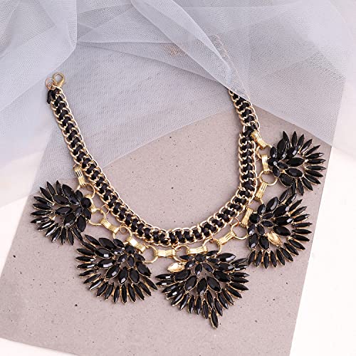 Image of SOHI Contemporary Necklace for Women and Girls, Necklace with Chain detailing for women, Statement jewellery, Fashion Jewellery for women, Imitation, ladies
