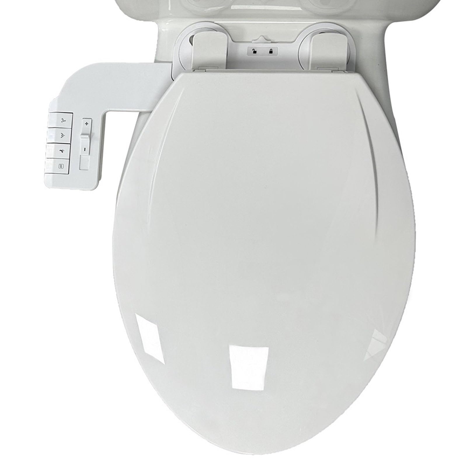 Podkładka bidetowa do toalety z dwoma wylotami i regulowanym ciśnieniem wody, w tym metalowy wąż ABS konstrukcja łatwa instalacja ręczny bidet posypka