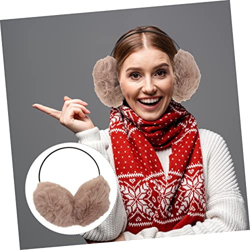 Orejeras de invierno para mujer SOIMISS en color camel set de 3 piezas 7
