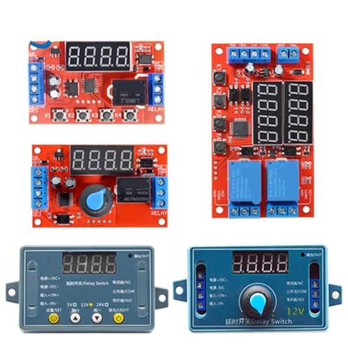 Relé de retardo LED digital para domótica y control de luces 12V