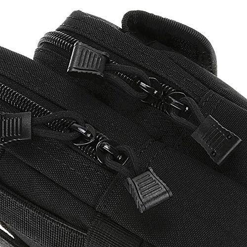 FIRECLUB Tactical Molle Pouch Belt Waist Bag Military Fanny Pack Outdoor Pouches Phone Case Pocket for iPhone 6s/7/X,PDA, Hunting Bags (Black) - Thumbnail 6