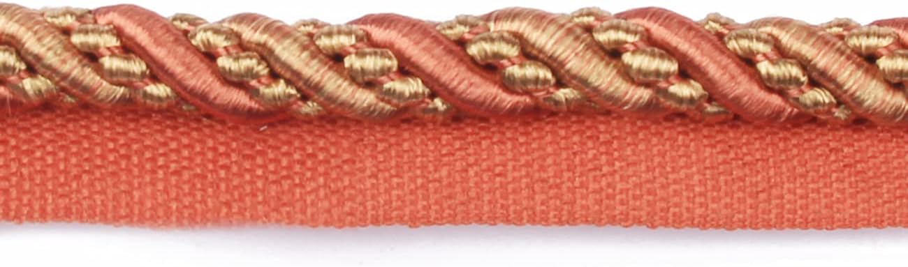 BEL AVENIR 0.43 inch 13 Yards Twisted Lip Cord Trim Basic Sewing Luxury Multicolor Handmade Crafts DIY Crafts Decoration Edge Piping Embellishments (Beige)