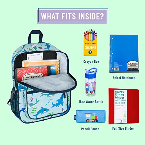Wildkin Day2Day Kids Backpack Bundle With Lunch Box Bag (Shark Attack) #TOP5