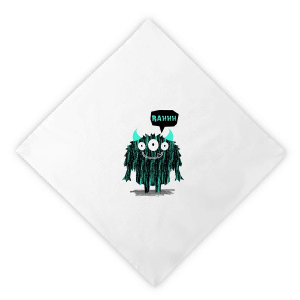 Servilletas de tela blanca absorbentes y reutilizables con motivos de monstruos alien 2 piezas 1