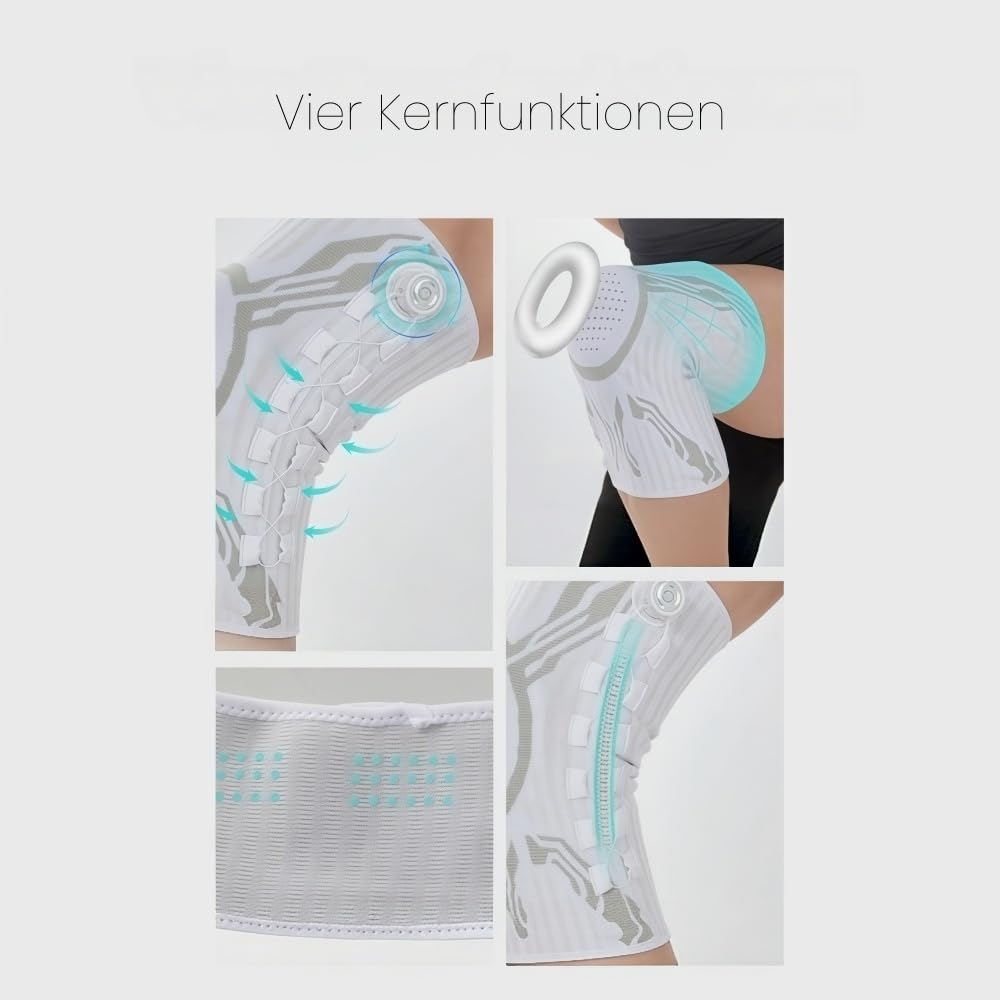 Sensa Ginocchiere a compressione unisex con regolazione a rotella e stabilizzatori laterali, ginocchiere sportive per fitness e uso quotidiano